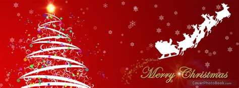 Merry Christmas Tree Star Facebook Cover Holidays