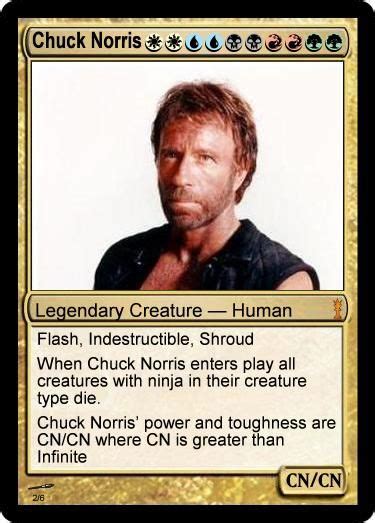 The gathering, introduced in 1993 by american game publishers, wizards of the coast. Chuck Norris MTG by Atsuma-Lawliet on deviantART | Chuck norris, Chuck norris jokes, Chuck ...