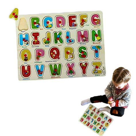 Dazzling Toys Alphabet Puzzle Kids Favorite Abc Wooden Puzzle