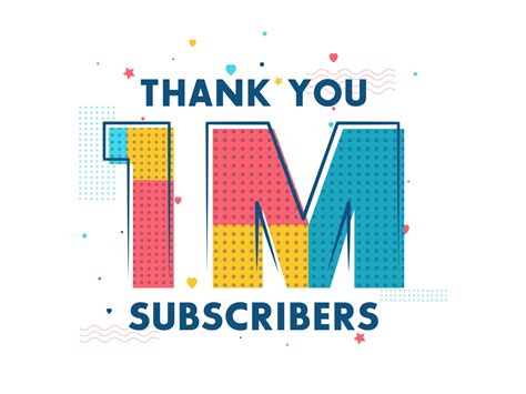 Thank You 1 Million Subscribers Celebration By Stockia On Dribbble