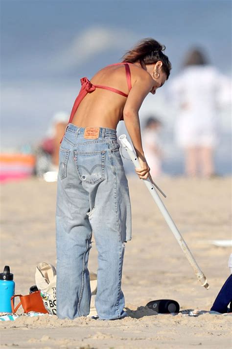 Emily Ratajkowski Hits The Beach In A Red Bikini In The Hamptons 50