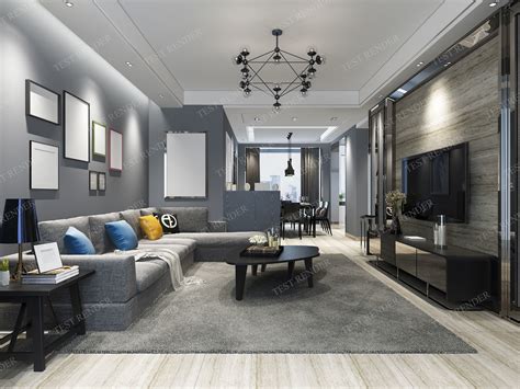 Interior Scene Of Luxury Living Room Modern Design 3d