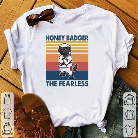 Vintage Badass Honey Badger The Fearless Shirt Hoodie Sweatshirt Longsleeve Tee