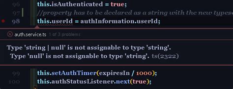 Typescript Type String Null Is Not Assignable To Type String How
