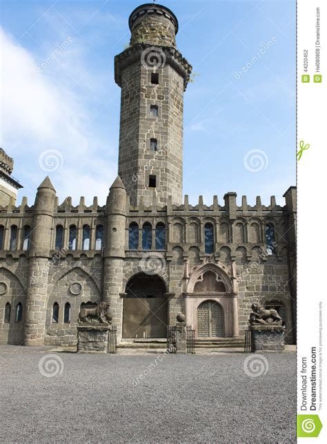 Tower And Entrance Of Lions Castle Kassel Mountain Park Wilhelmshoehe