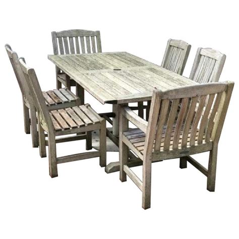 Vintage Outdoor Garden Teak Dining Table And Chairs Set At 1stdibs