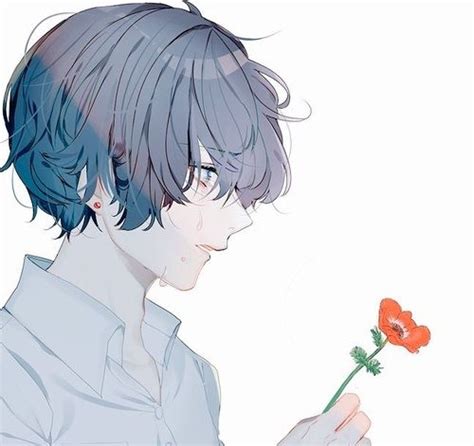 Anime Boy And Flower Image Anime Hình ảnh Nghệ Thuật