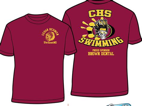 Cedar High Swim T Shirts For Parents 1000