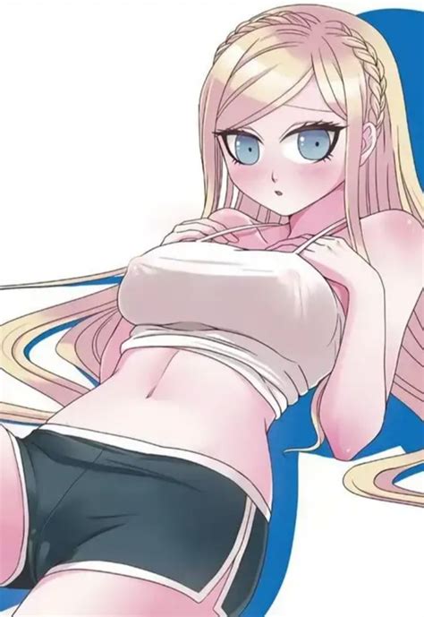 Rule 34 Artist Request Blonde Hair Blue Eyes Blush Danganronpa Danganronpa 2 Goodbye Despair