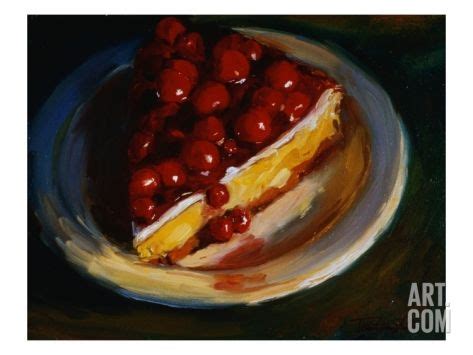Cherry Cheesecake Giclee Print By Pam Ingalls At Art Com Cheesecake Art Cherry Cheesecake