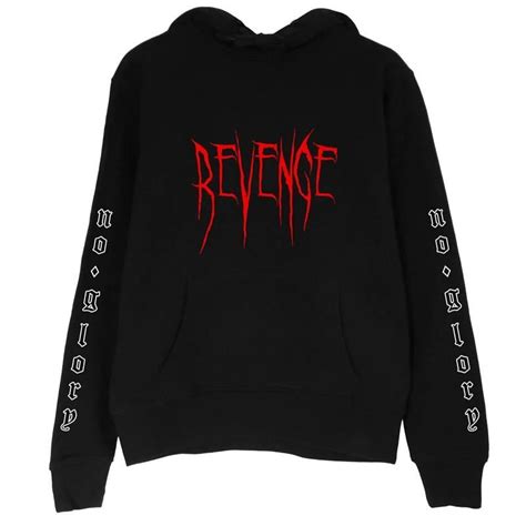 Pkorli Revenge No Glory Hoodie Womene Black Tumblr Inspired Aesthetic