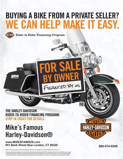 Harley Davidson Flyer For Personal Financing Mikes Famous H D Ventas
