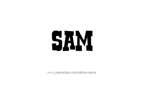 Tattoo Design Name Sam Cute Names Boy Names Sam Name Notebook