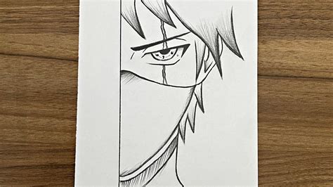 Easy Anime Drawing How To Draw Kakashi Hatake Step By Step Easy