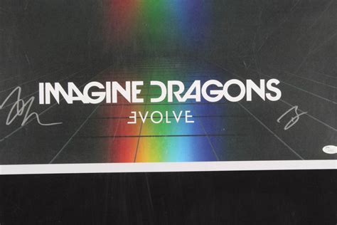 Imagine Dragons 24x24 Lithograph Band Signed By 4 With Dan Reynolds