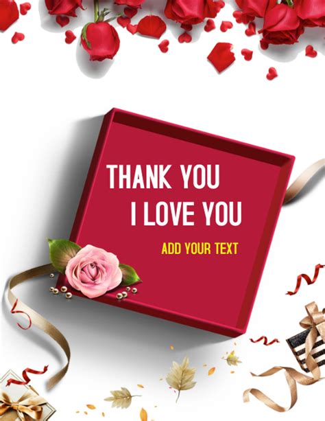 Thank You I Love You Best Wishes Template Postermywall