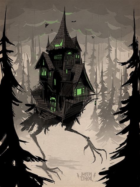 The Baba Yaga House Fine Art Print 9x12 Etsy