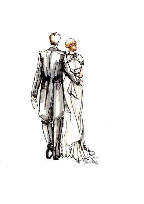 Bride And Groom Sketch Wedding Drawing