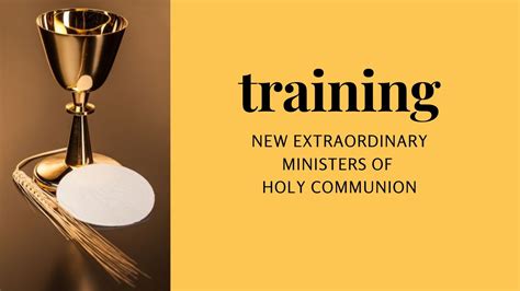 New Extraordinary Ministers Of Holy Communion Training Good Shepherd