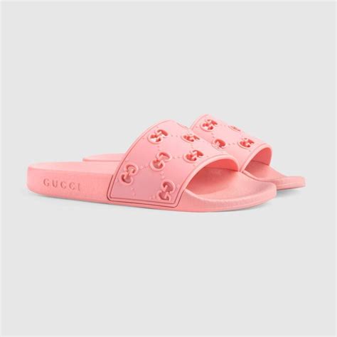 Shop The Childrens Rubber Gg Slide Sandal In Pink At Guccicom Enjoy