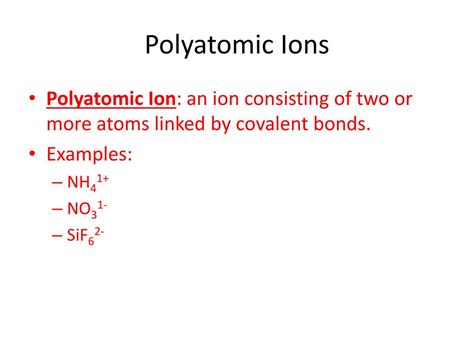Ppt Polyatomic Ions Powerpoint Presentation Free Download Id4193950