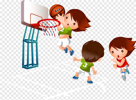 Free Download Three Person Playing Basketball Cartoon Basketball