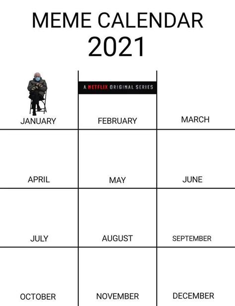 Meme Calendar 2021 9gag
