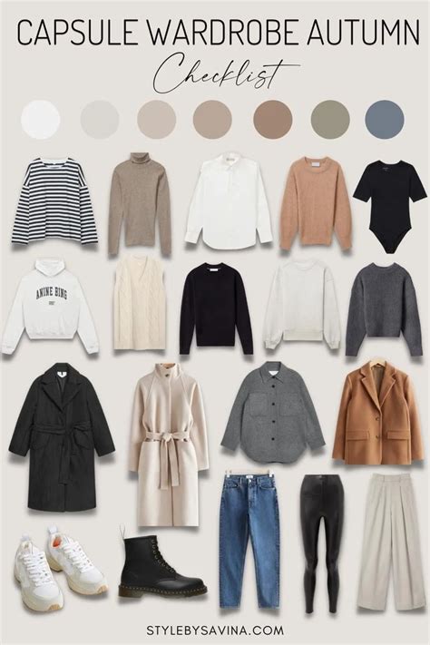 capsule wardrobe autumn 2022 what to wear this fall style by savina classic capsule