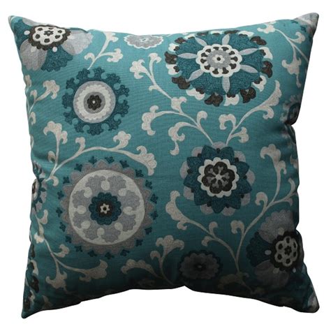 18 Teal Frenzy Decorative Throw Pillow