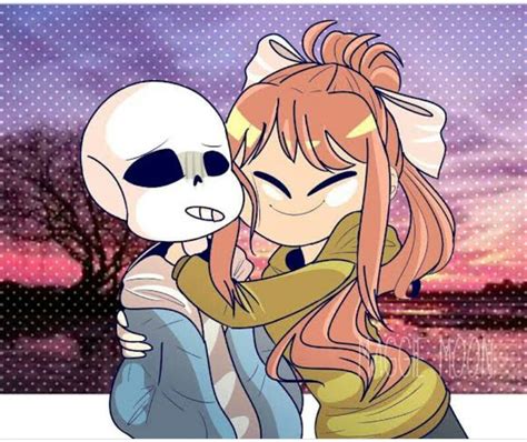 Are We Just Best Friends Monika X Sans Crossover Visit In