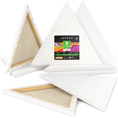 Arteza Classic Blank Triangle Stretched Canvas 14 Blank Canvas
