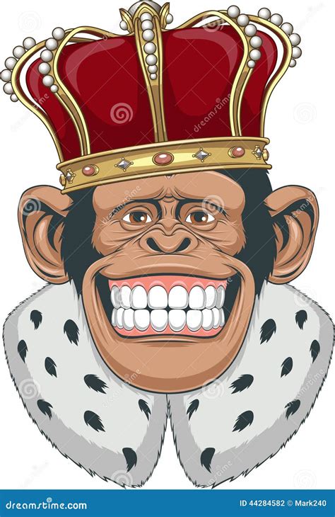 Monkey In A Crown Stock Vector Image 44284582