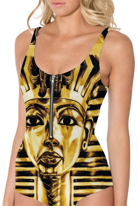 2015 harajuku black milk pharaohs of egypt pyramid 3d digital print zip one piece swimsuit high