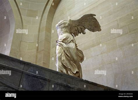 Looking Up The Nike Of Samothrace The Winged Victory Of Samothrace