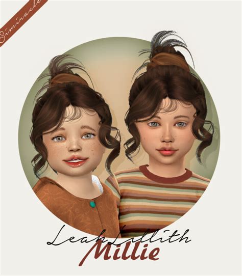 Leahlillith Millie Hair Kids And Toddlers At Simiracle Sims 4 Updates