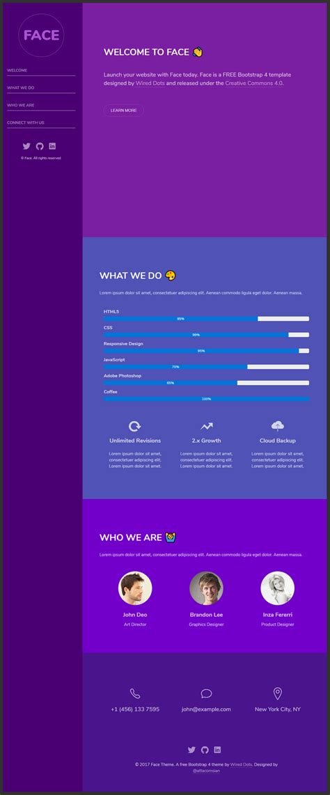 Single Page Bootstrap 4 Theme Bypeople