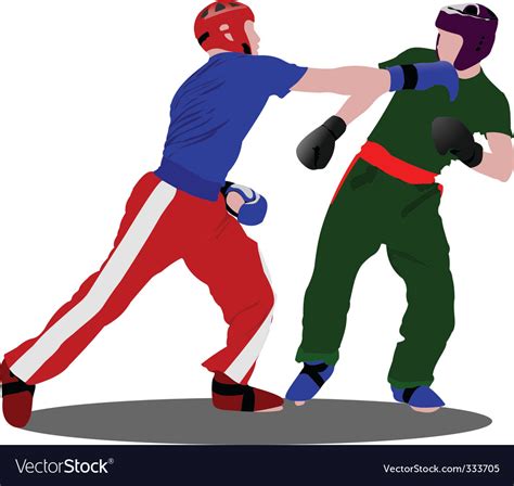 Kick Boxing Royalty Free Vector Image Vectorstock