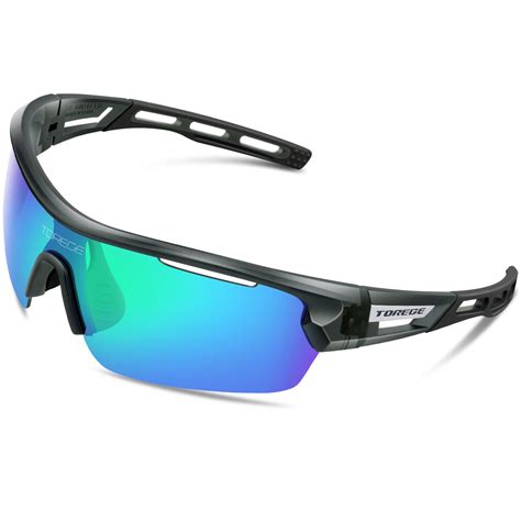 Torege Polarized Sports Sunglasses For Men Women Cycling Running