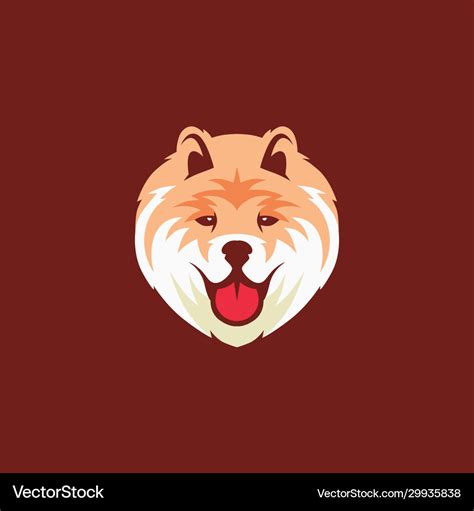 Chow Chow Dog Logo Icon Royalty Free Vector Image