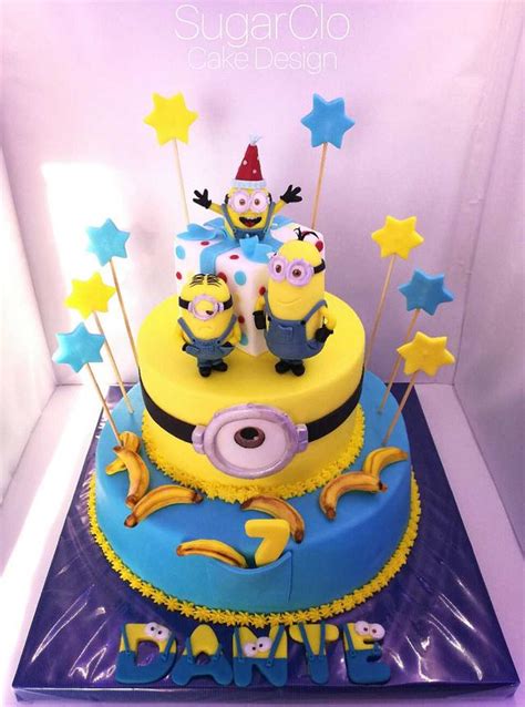 This minion cake request came for a 1st year birthday party. Minions Cake - cake by SugarClo - CakesDecor