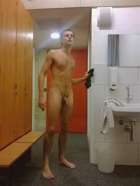 Nude Flaccid Man In A Locker Room Men Showing Cocks