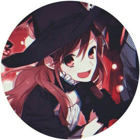 An Anime Character With Long Hair Wearing A Black Hat And Holding A