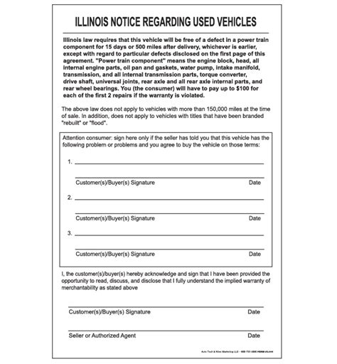 Notice Of Sale Form Illinois Car Car Sale And Rentals