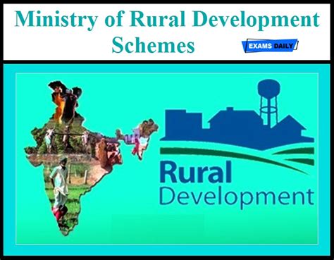 To achieve higher levels of rural productivity through diversification, technological upgradation & innovation. Ministry of Rural Development Schemes