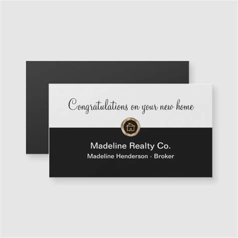 5 out of 5 stars (33) $ 15.00. Classy Realtor Magnetic New Home Congratulations | Zazzle ...