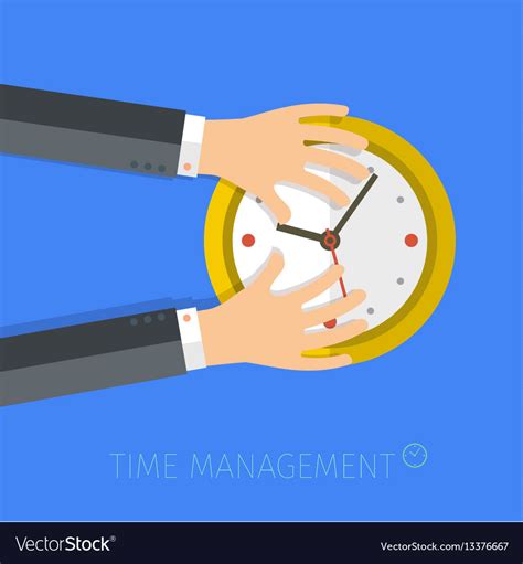 Concept Of Time Management Royalty Free Vector Image