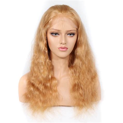 150% density transparent 13x6 lace 613# blonde brazilian straight short bob wigs. Blonde #27 Color Full Lace Wigs Peruvian Virgin Hair ...