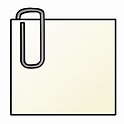 OnlineLabels Clip Art - Note with paperclip