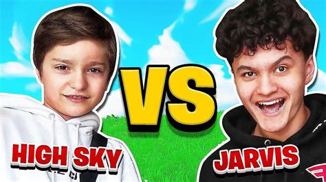faze h1ghsky1 vs my little brother jarvis fortnite 1v1 youtube