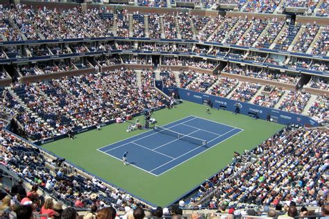 Ranked #2 for tennis stadiums in mason. Arthur Ashe Stadium - 2006 US Open | Roger Federer and ...